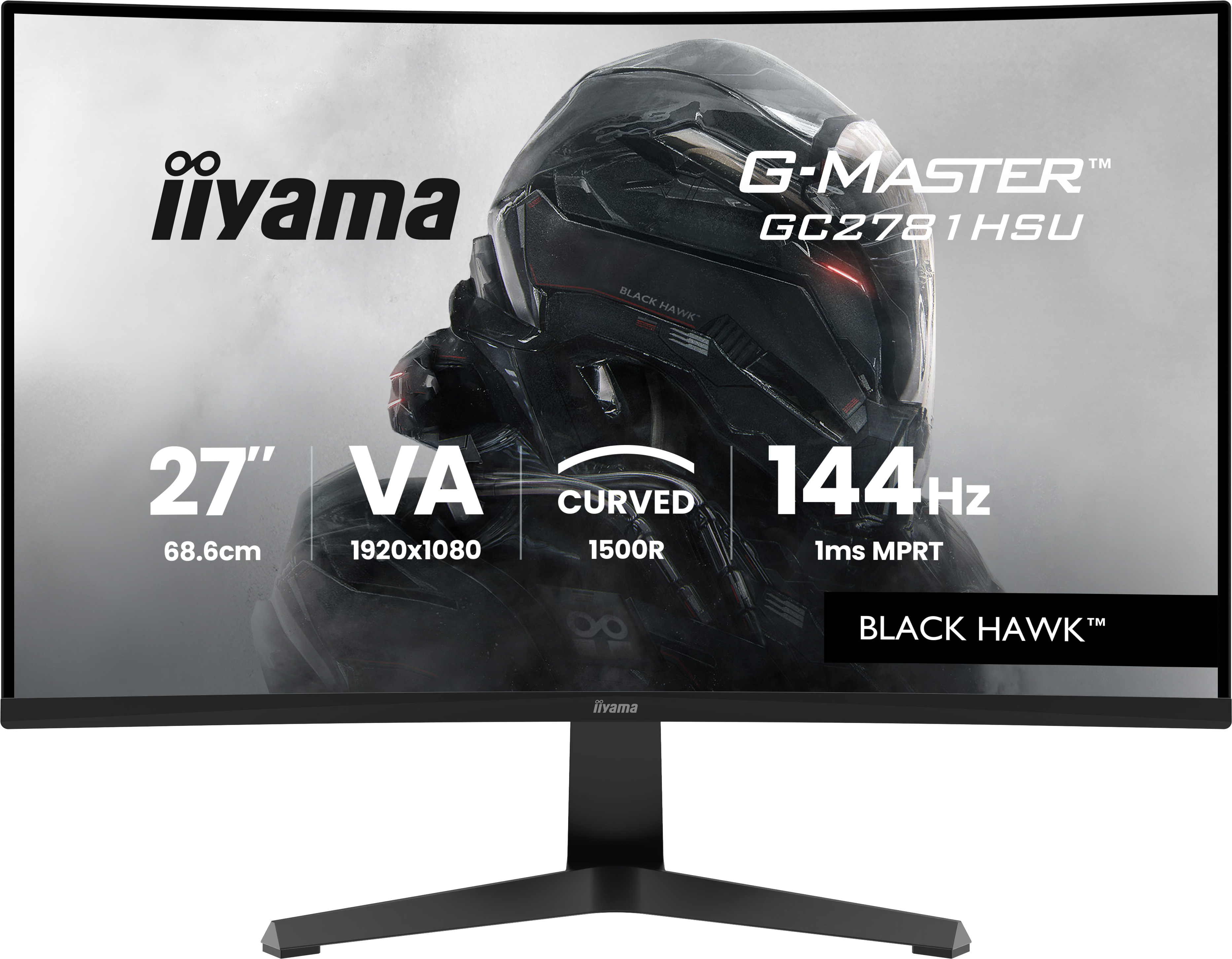 Iiyama G-MASTER GC2781HSU-B1 68,60cm (27) Curved VA-Monitor 144 Hz Full HD HDMI DP USB Schwarz