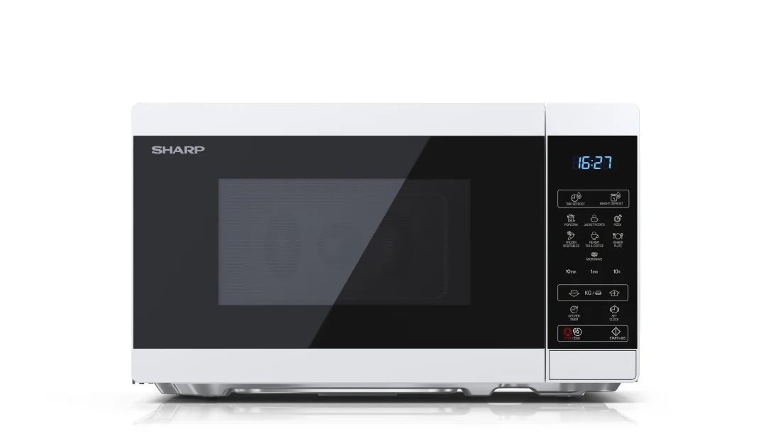 YC-MS02E-W Stand-Solo-Mikrowelle weiß/schwarz