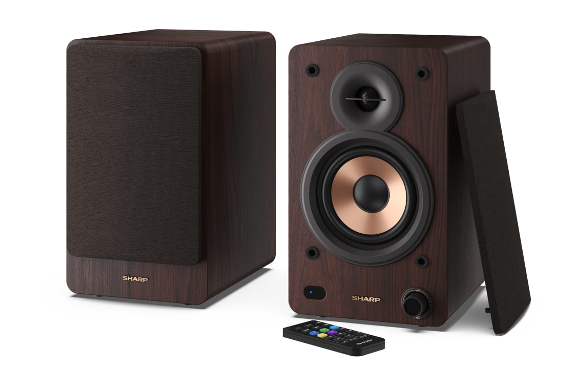 Sharp BOOKSHELF SPEAKERS 2-Wege Braun Verkabelt & Kabellos 60 W (CP-SS30BR)