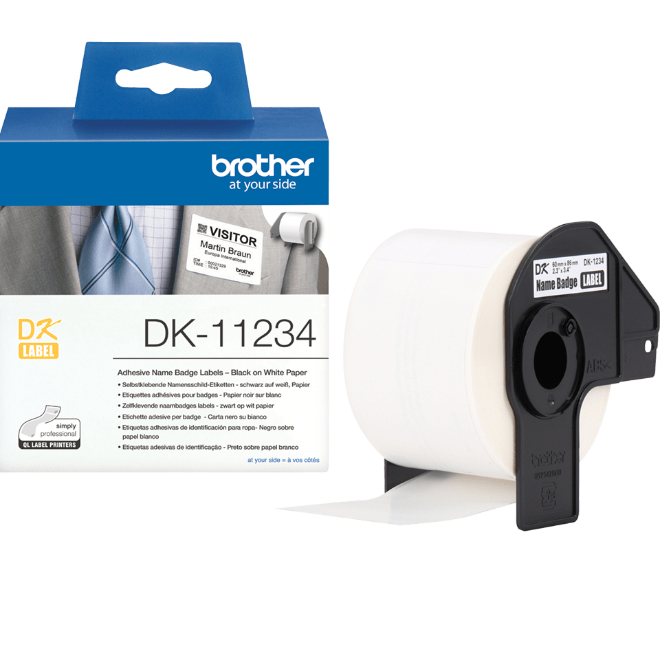 Brother DK11234 - Papier - selbstklebend - Schwarz auf Weiß