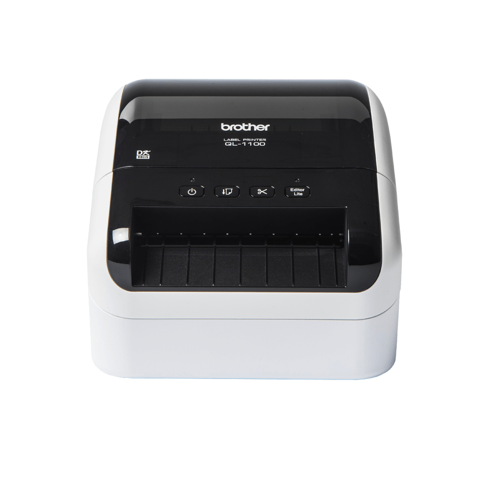BROTHER Label Printer 12 To 103.6mm Dk Pre-Cut Labels & Dk Continuous Tape Automatic Cutting Mechanism USB 2.0 Connection (QL-1100C)
