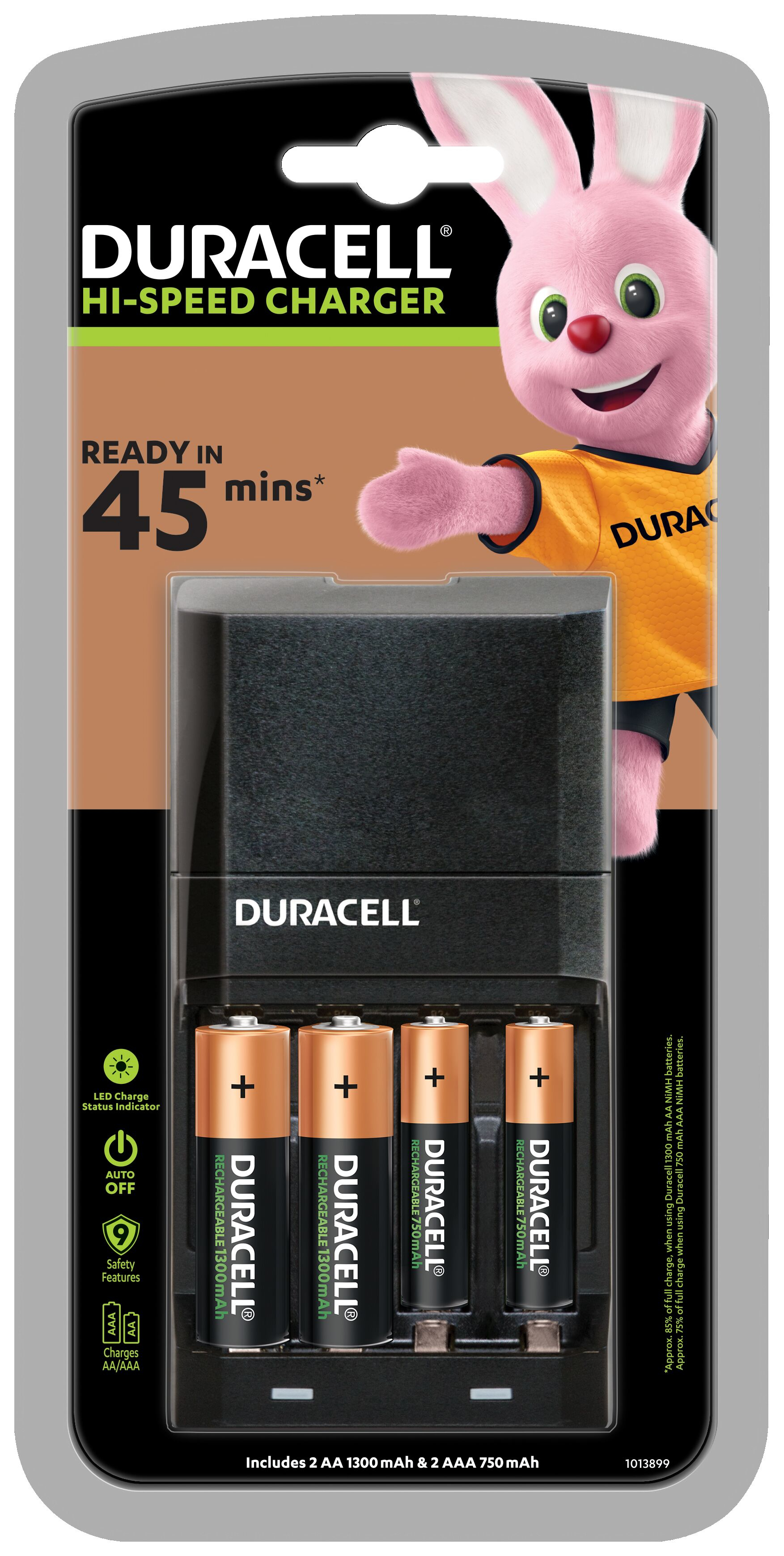 DURACELL Hi-Speed Akku-Schnellladegerät inkl. Akkus