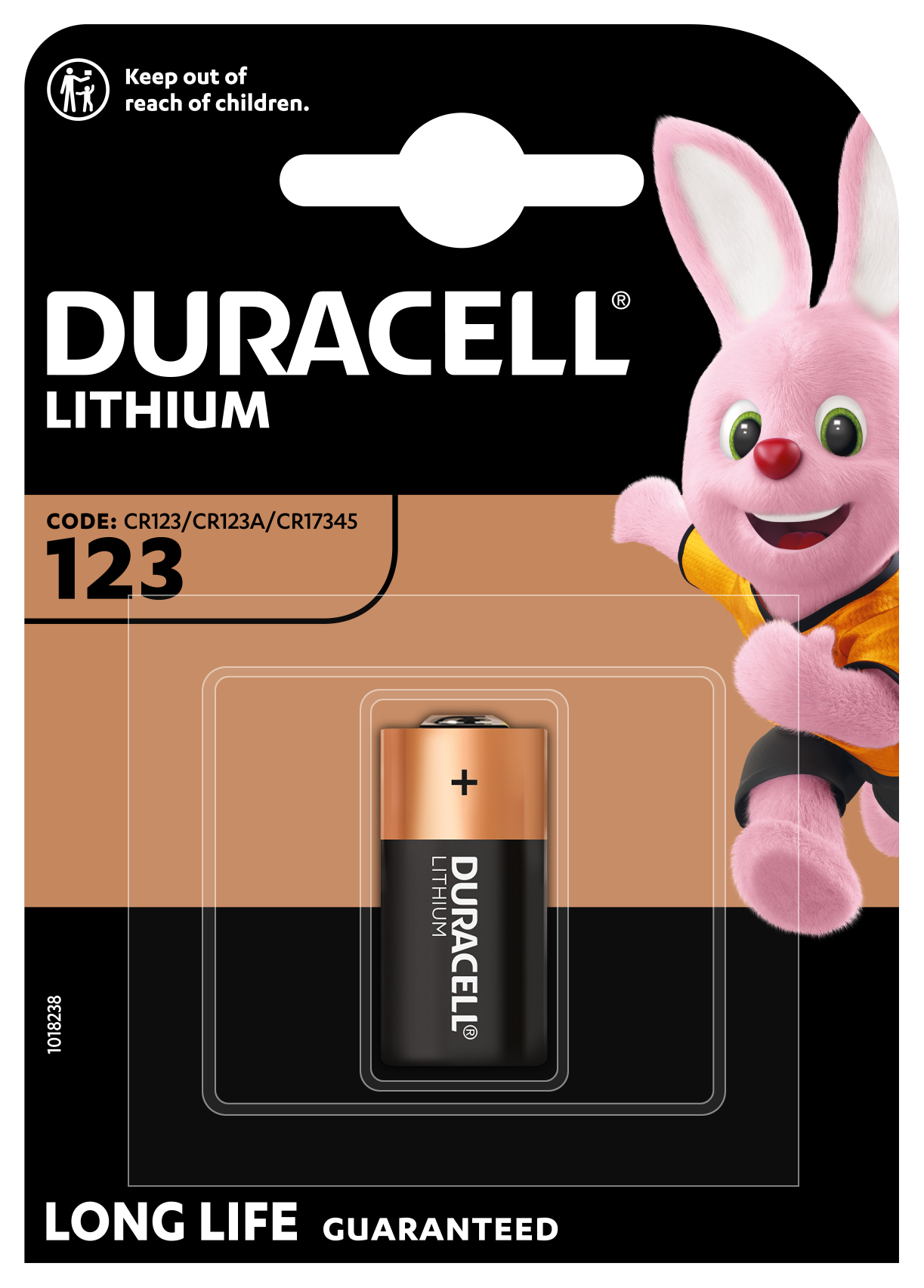 Lithium Batterie Duracell CR123A, 3V, 1 Stück