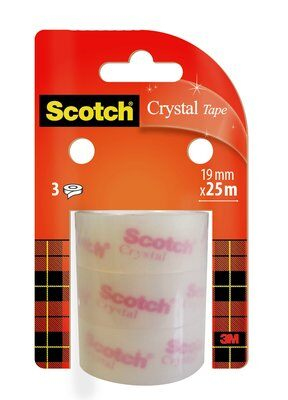 3M Scotch Klebefilm Crystal Clear 600, 19 mm x 25 m