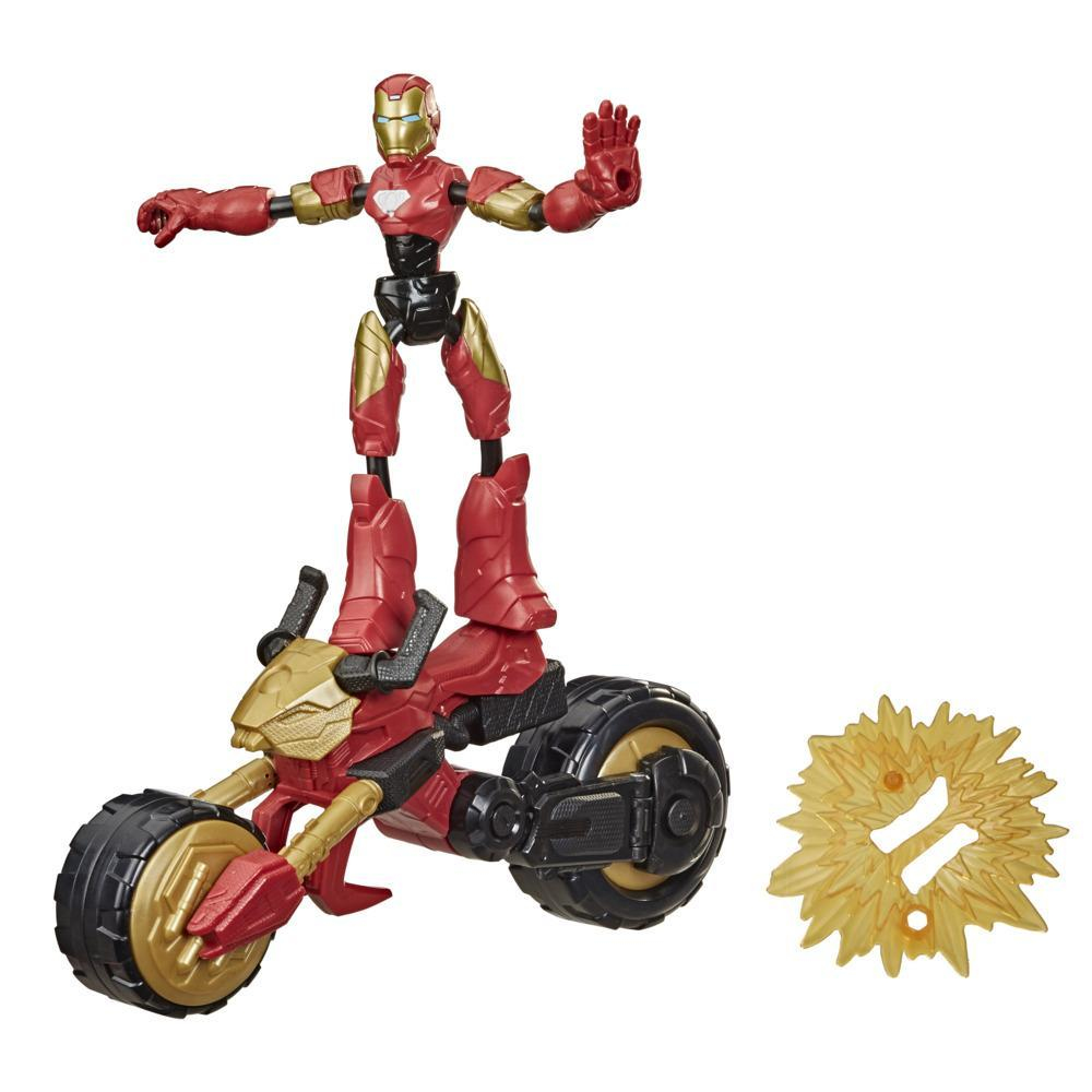 Hasbro Marvel F02445L0 Iron Man mit 2-in-1 Motorrad Spielfigur