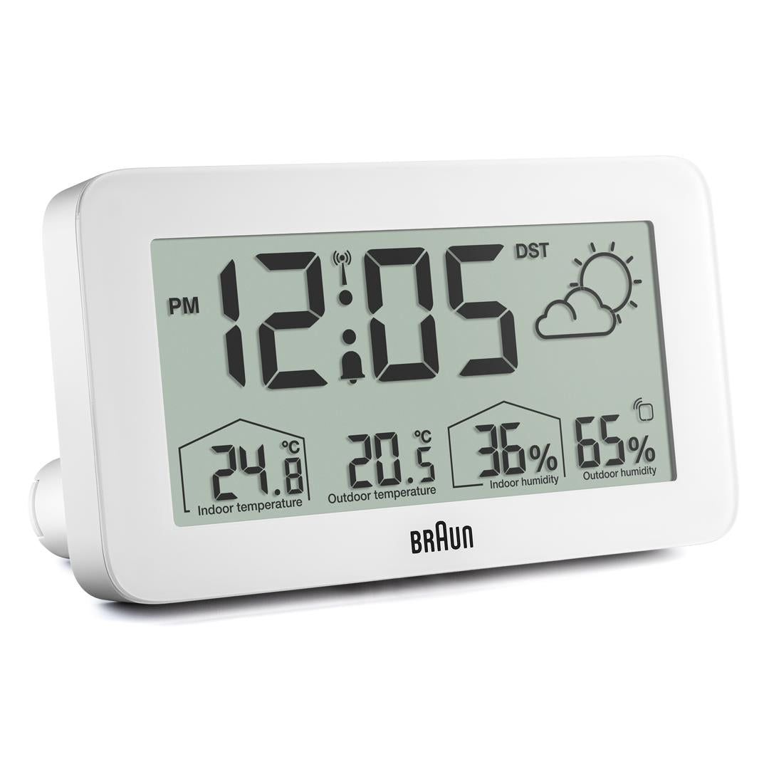 Braun BC13WP-DCF digitaler Funkwecker m. Wetterstation