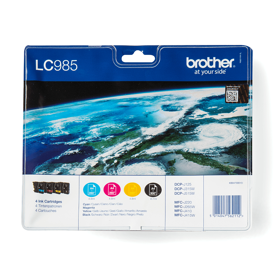 Brother Tintenpatronen Brother LC-985 Multipack (je 1x BK/M/C/Y)