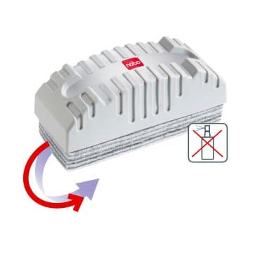 Nobo Tafelwischer Easypeel mit 10 abziebaren Löschfilzen weiß