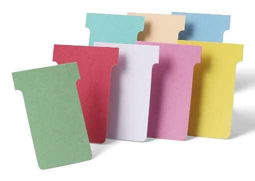 5 x Nobo T-Karten Karton Kennzahl 4 112mmx165mm rot 100 Stück