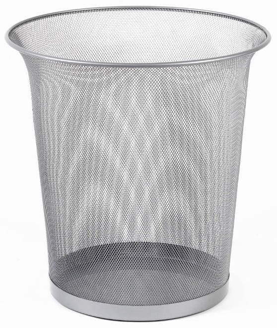 6 x Rexel Papierkorb Drahtserie Metall 16 Liter silber