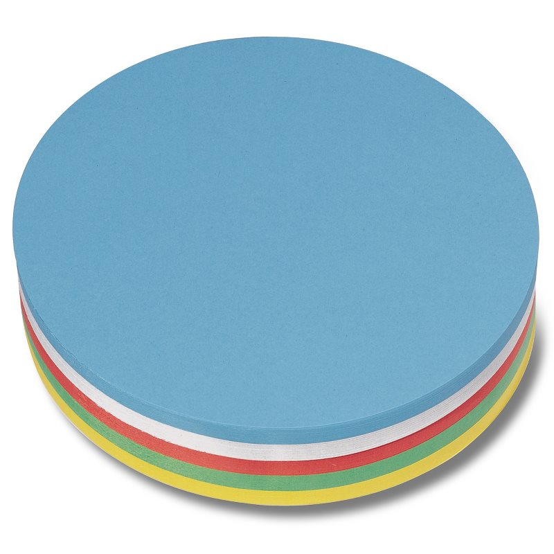 Nobo Moderationskarte Kreis 18,5cm VE=250 Stück sortiert