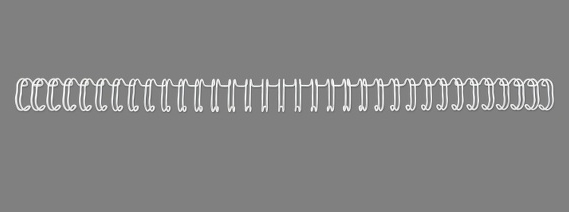 GBC Drahtbinderücken WireBind A4 5mm VE=100 Stück weiß