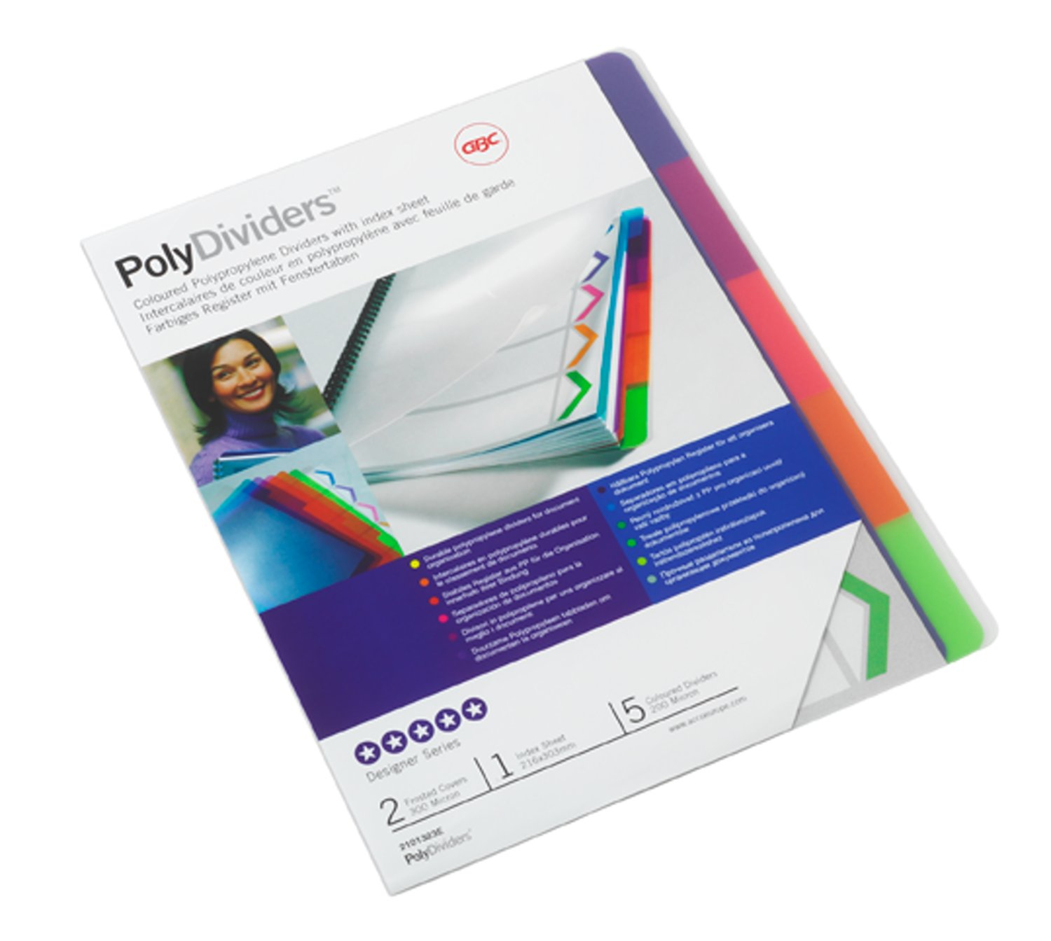 GBC Kunststoff-Register PolyDividers, DIN A4, PP, 5-teilig
