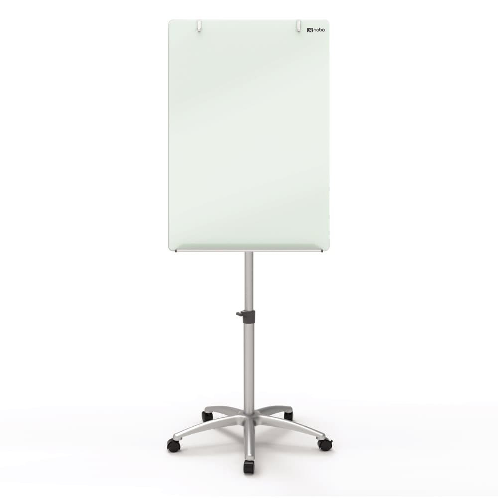 Glas-Flipchart Nobo Diamond, fahrbar, magnetisch, Arbeitsfläche aus Sicherheitsglas, 700 x 1000 mm