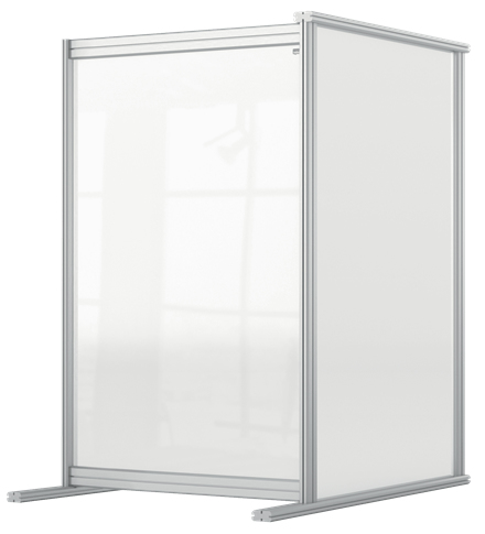 Nobo Erweiterung Schreibtisch-Trennwand Premium Plus Acryl Alurahmen 6