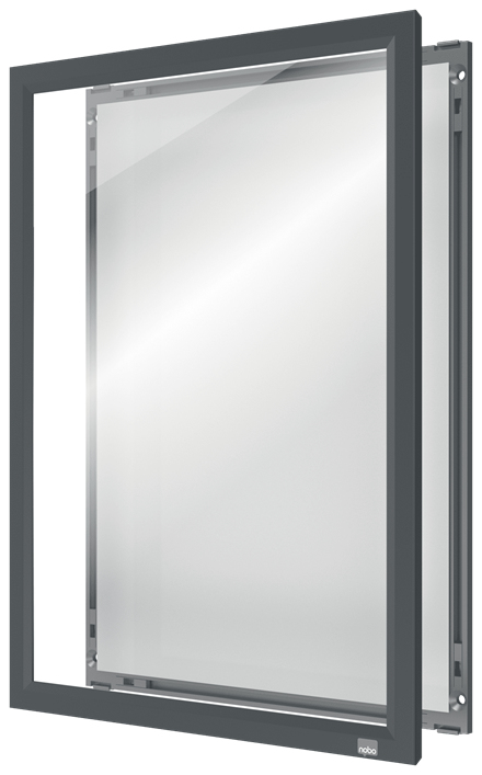Nobo Clip-Rahmen Impression Pro A4 Aluminium graphit grau