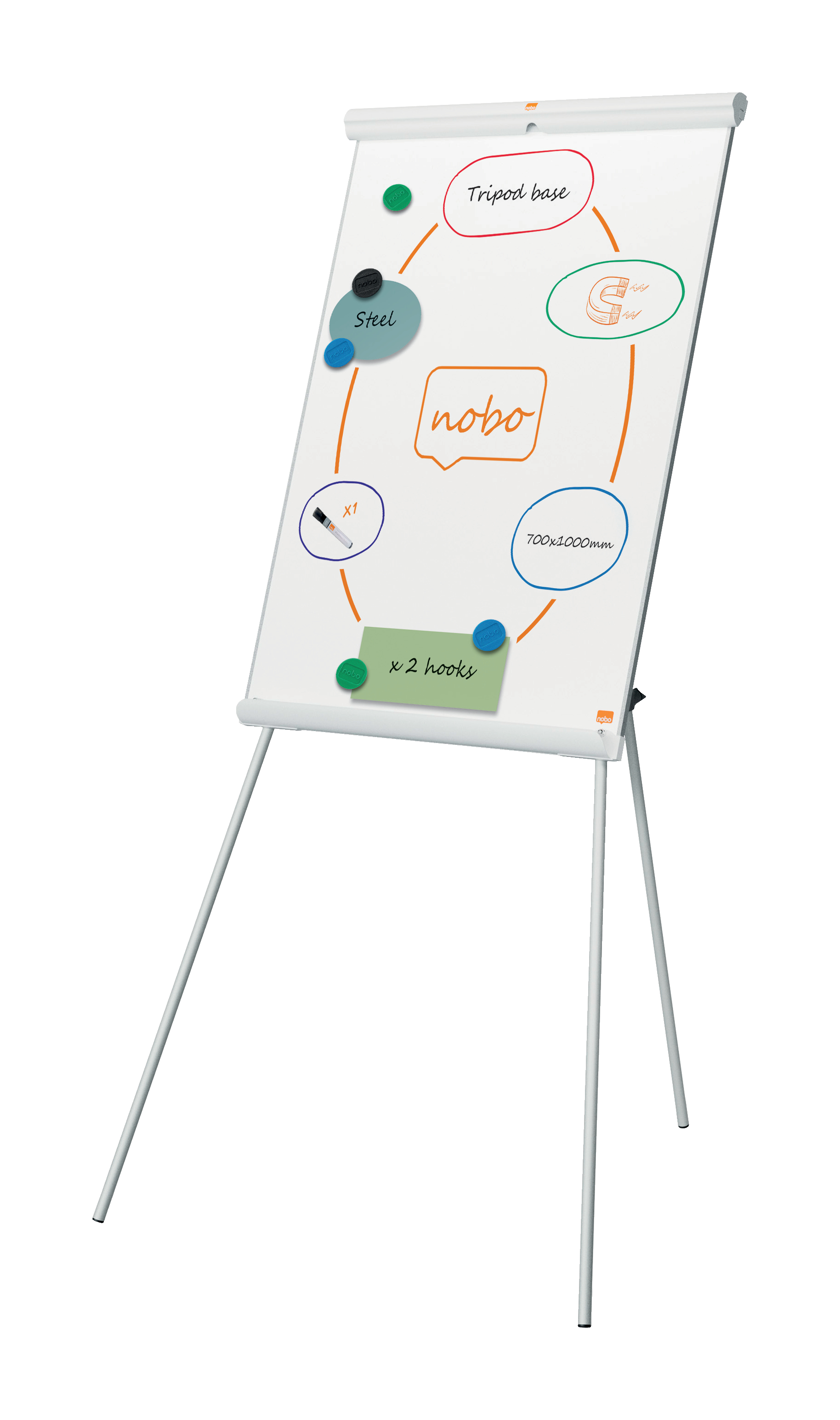 Nobo Flipchart Premium Plus Stahl Dreibeinstativ