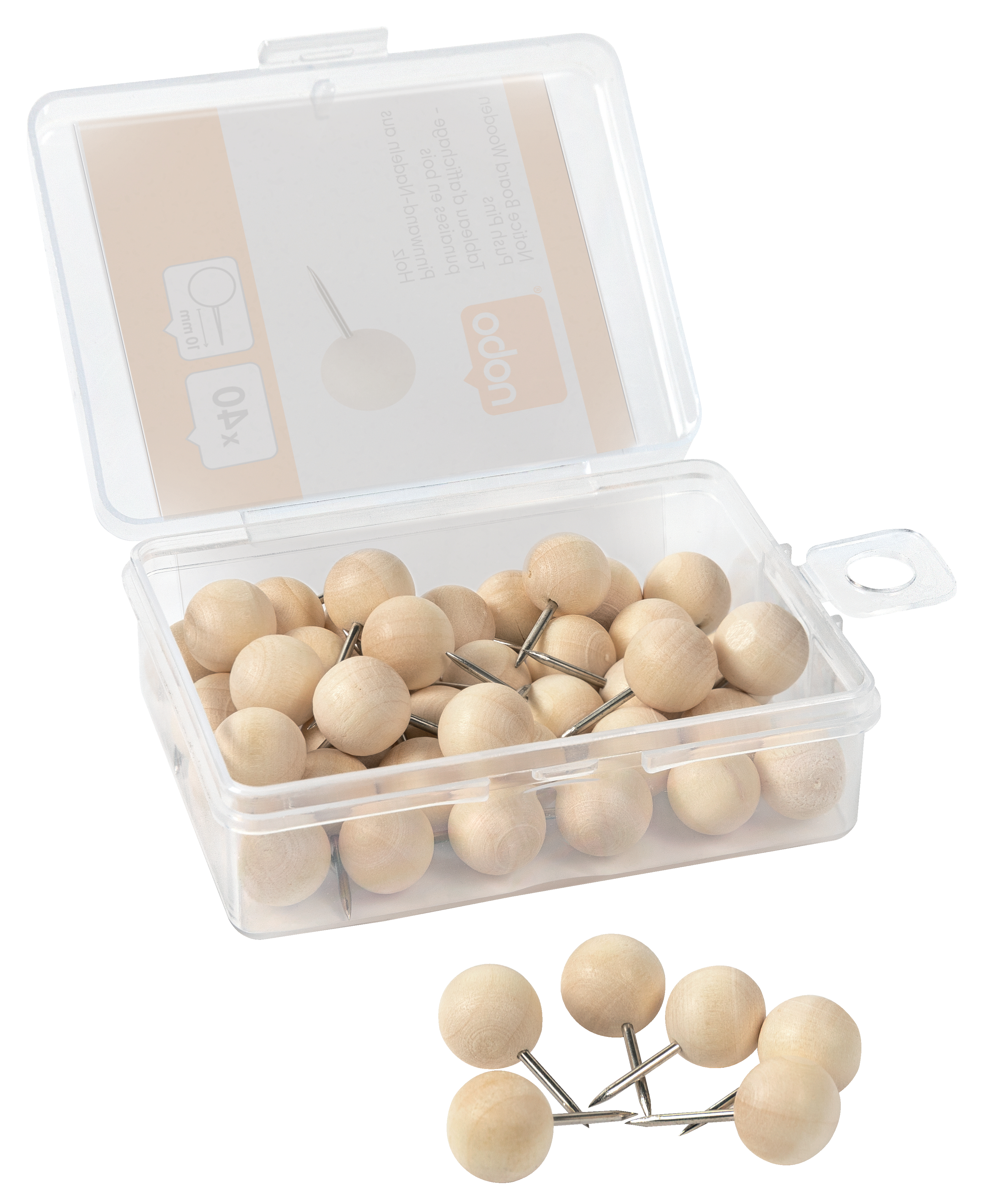 nobo Pinnnadeln braun, 40 St.