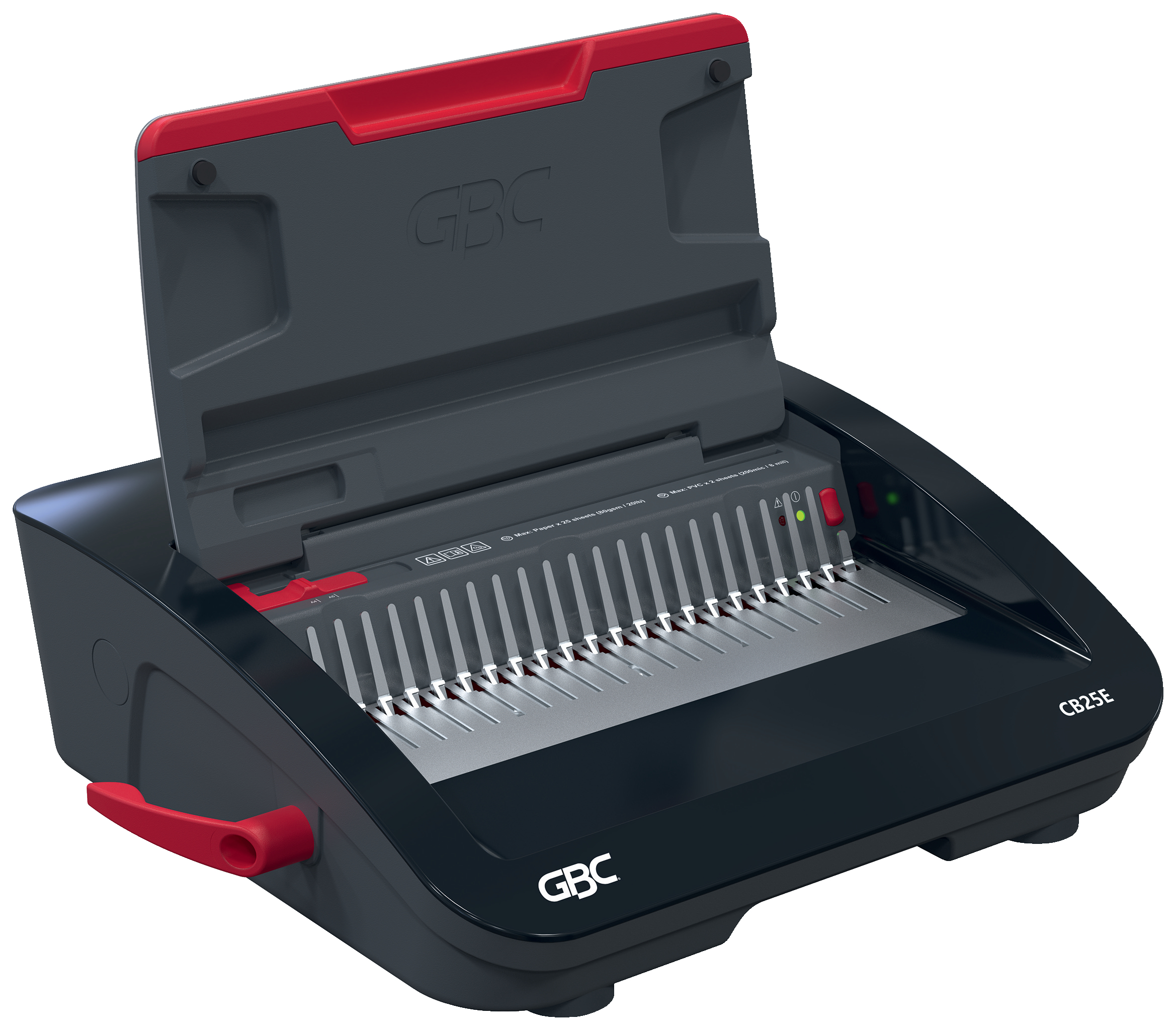 GBC CombBind CB25E, elektrisches Plastikbindegerät, 25 Blatt, 390 Blatt, 45 mm Rücken, LED, kompakt