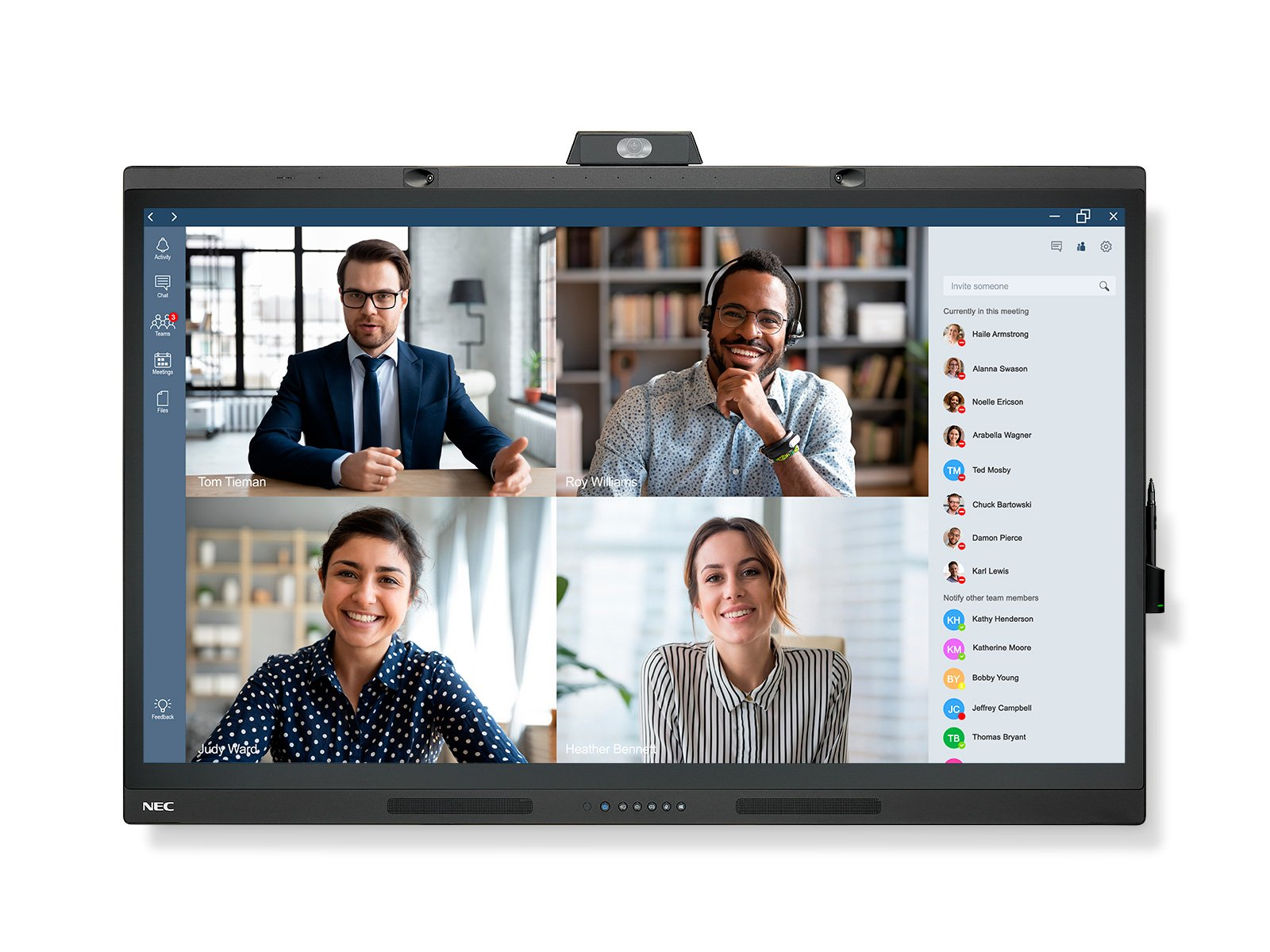 NEC MultiSync WD551 - All-In-One 55 Touchdisplay mit Bring Your Own Meeting für moderne Tagungsräume - Windows Collaboration Display (60005140)