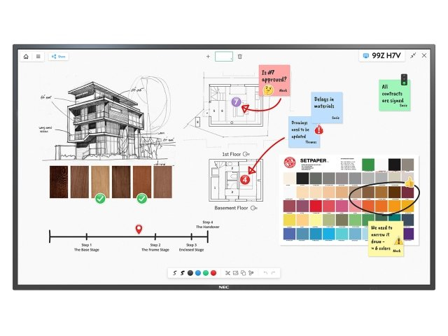NEC MultiSync M651 IGB Interaktiver Flachbildschirm 165,1 cm (65 ) LCD 500 cd/m² 4K Ultra HD Schwarz Touchscreen 24/7 (60005426)