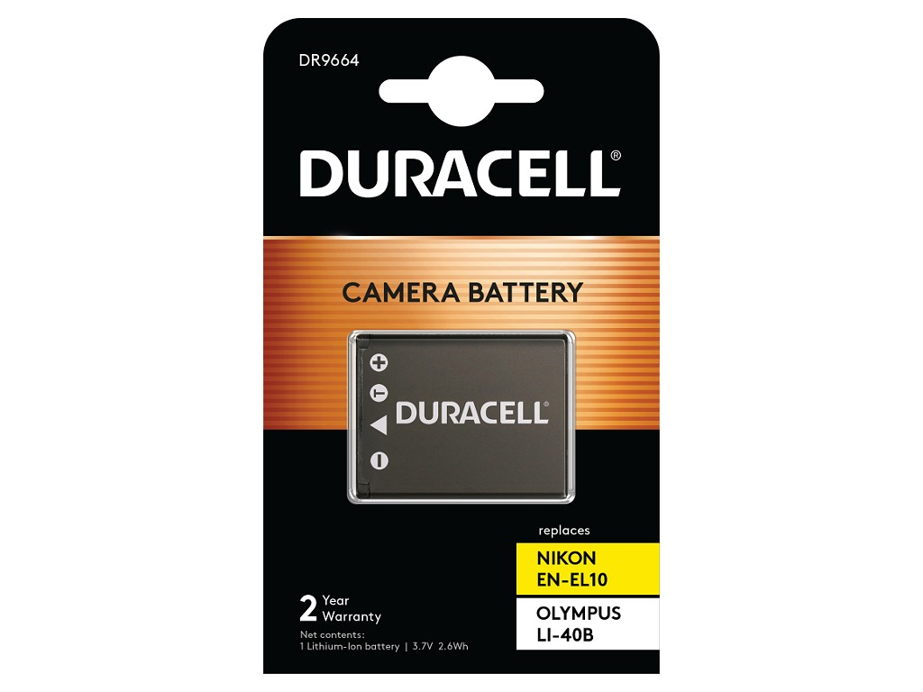 Duracell - Kamerabatterie Li-Ion 0.63 Ah - Schwarz - für Olympus C-25, C-540, C-560, C-570, X-825, X-830, X-865, X-905, µ[MJU:] 720, CAMEDIA D-630