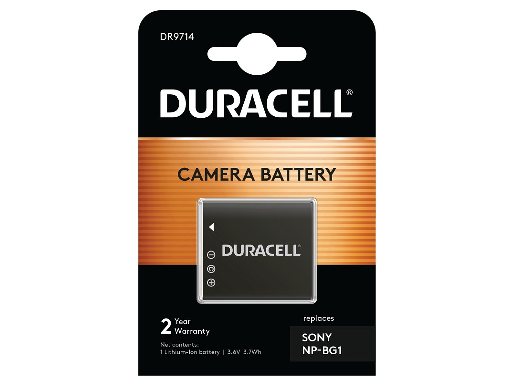 Duracell - Kamerabatterie Li-Ion 0.9 Ah - Schwarz - für Sony Cyber-shot DSC-H10, H20, H50, W110, W120, W130, W150, W170, W220, W230, W290, W300