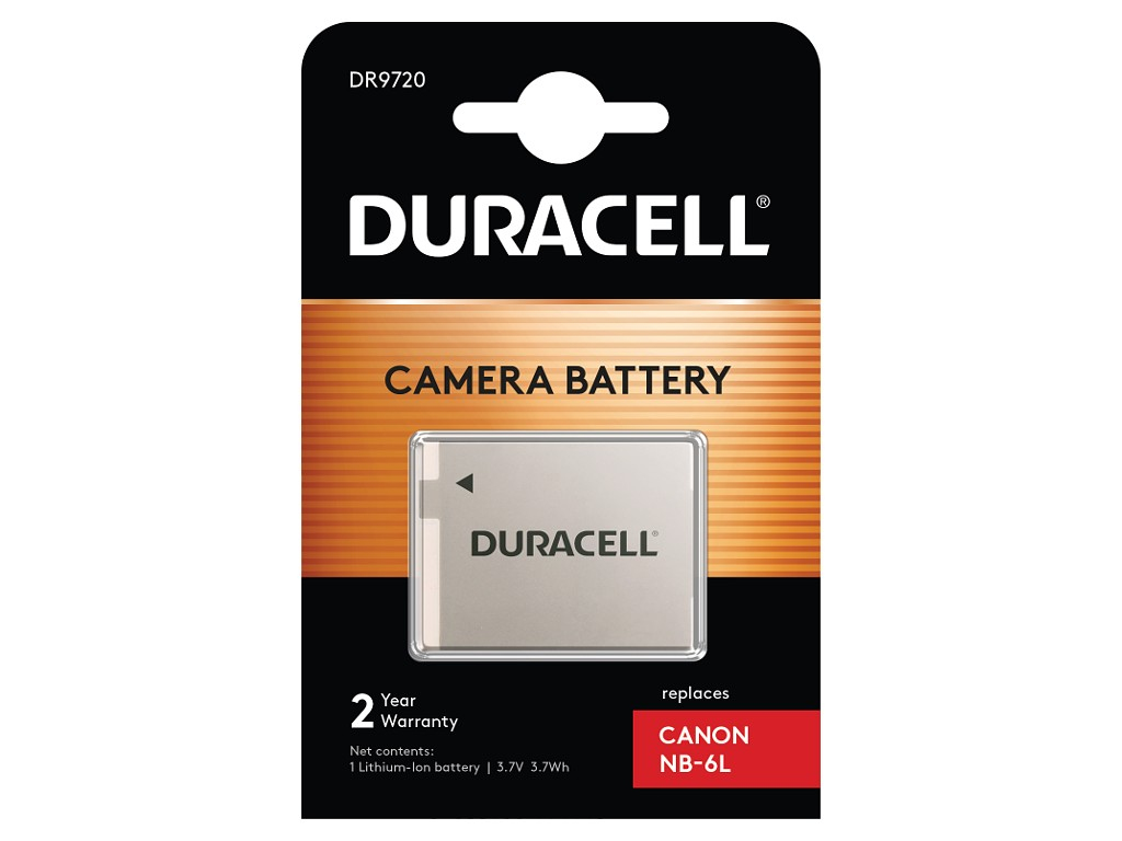 Duracell DR9720 - Kamerabatterie Li-Ion 700 mAh - Schwarz - für Canon PowerShot D20, N, SX170, SX260, SX270, SX280, SX500, SX510, SX600, SX700 (DR9720)