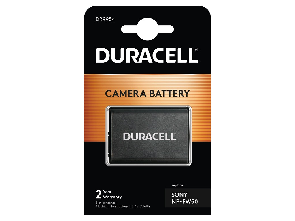 Duracell DR9954 - Batterie - Li-Ion - 900 mAh - für Hasselblad Lunar, Sony Cyber-shot DSC-RX10, a6100, a6300, a6400, a6500, a7R II, a7s II