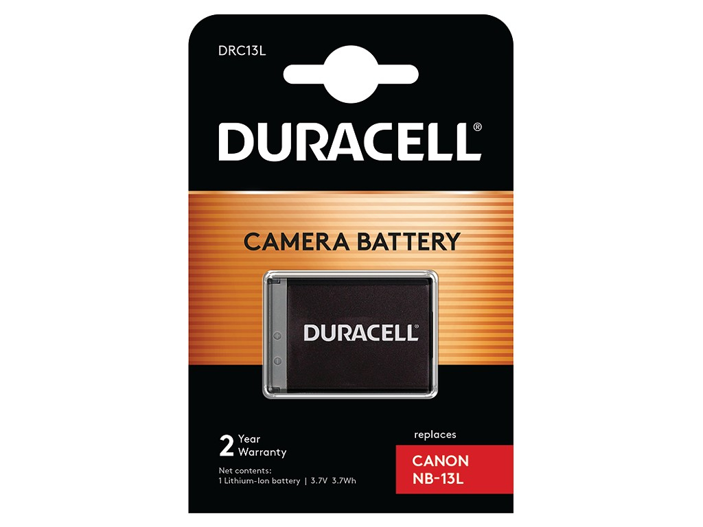 Duracell - Kamerabatterie Li-Ion 1010 mAh - für Canon PowerShot G5 X, G7 X, G7 X Mark II, G9 X, G9 X Mark II, SX620 HS, SX720 HS, SX730 HS (DRC13L)