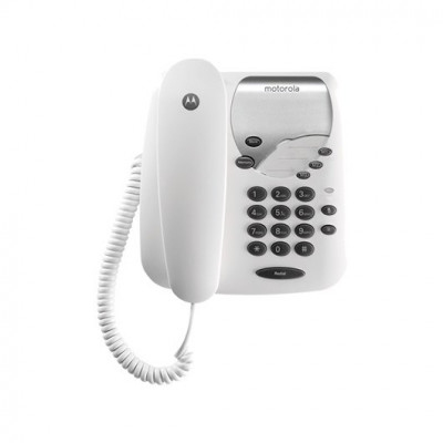 Motorola CT1 - Analoges Telefon - Kabelgebundenes Mobilteil - 20 Eintragungen - Schwarz (107CT1WHITE)