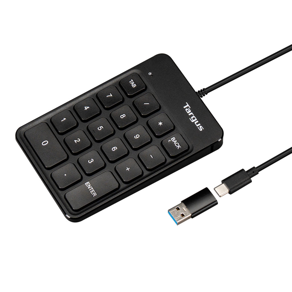 Targus AKP13GL USB Numerische Tastatur Wired Numeric Keypad Schwarz 18 Tasten