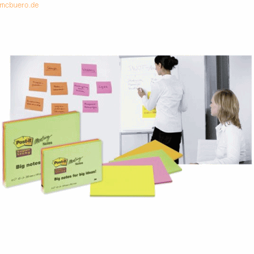 POST-IT Haftnotiz Meeting-Notes, XXL-Format, 203 mm x 152 mm