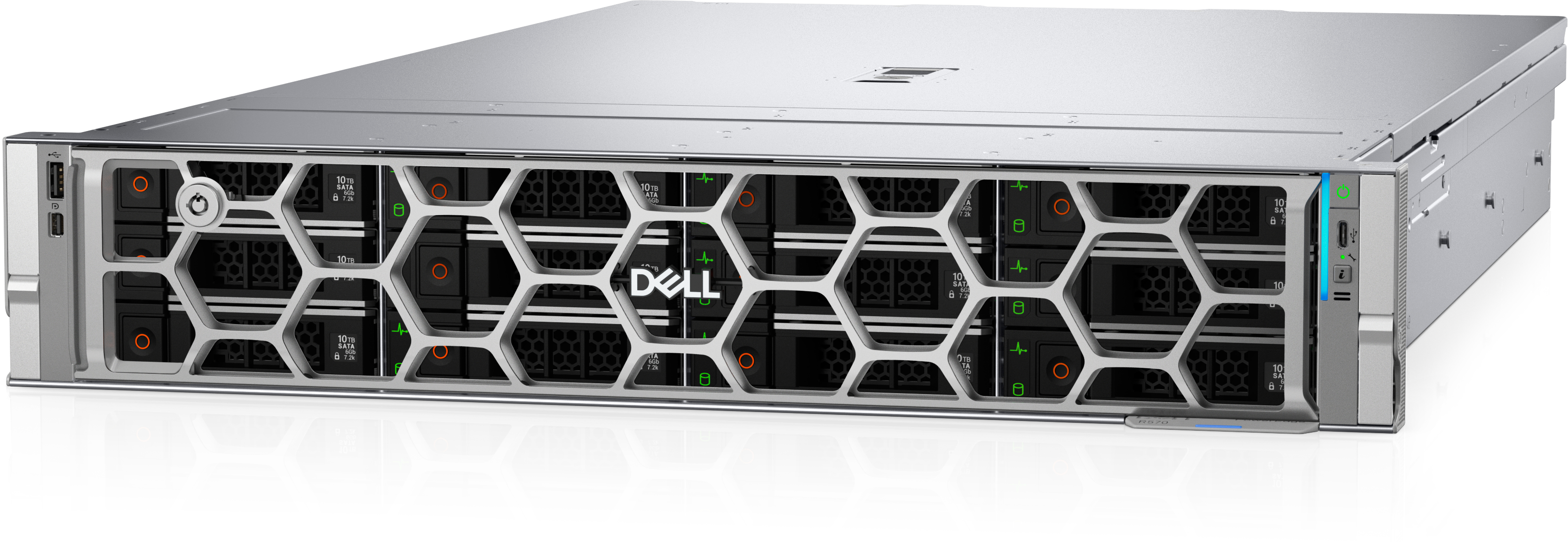 Server Dell PowerEdge R570 Smart Selection Intel Xeon 6507P 32GB 960GB SSD SATA 2x1100W H965i 3Yr Basic NBD (3J05W)
