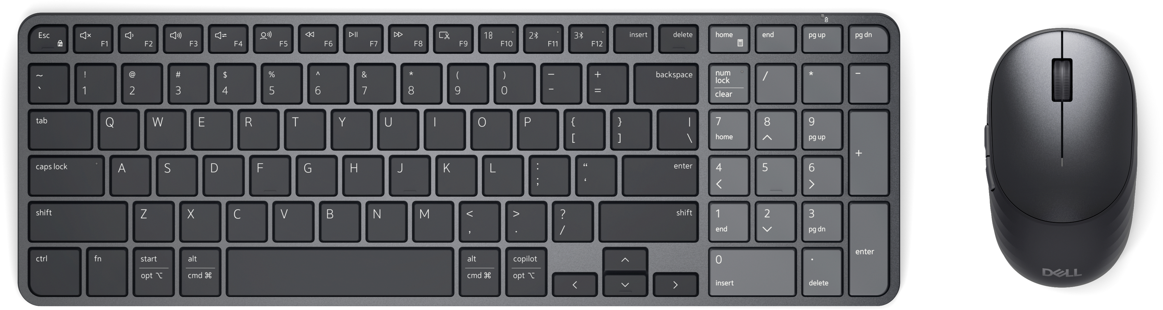 Dell Pro 7 KM746 kabellose Tastatur und Maus - QWERTZ DE - schwarz
