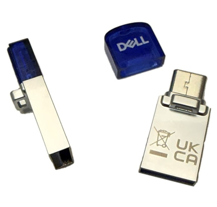 Dell Combo USB-Stick 64 GB Blau/Silber