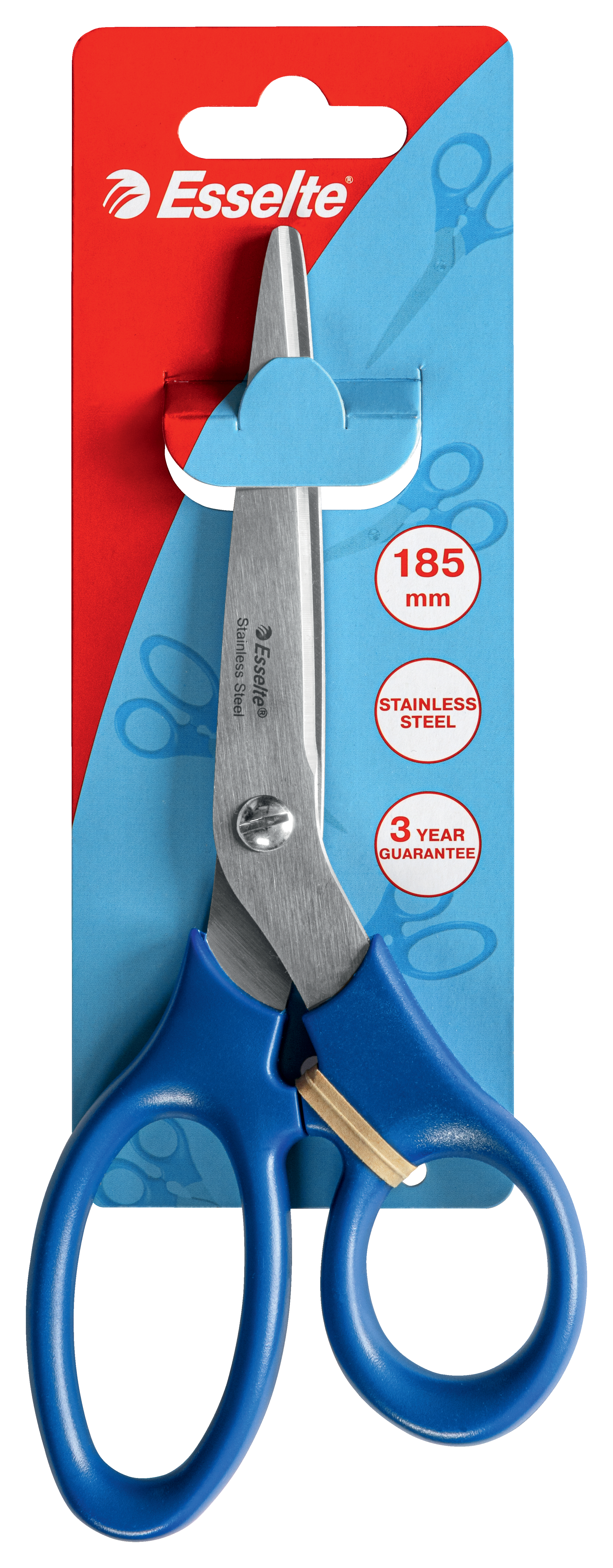 10 x Esselte Papierschere 18,5cm spitz blau