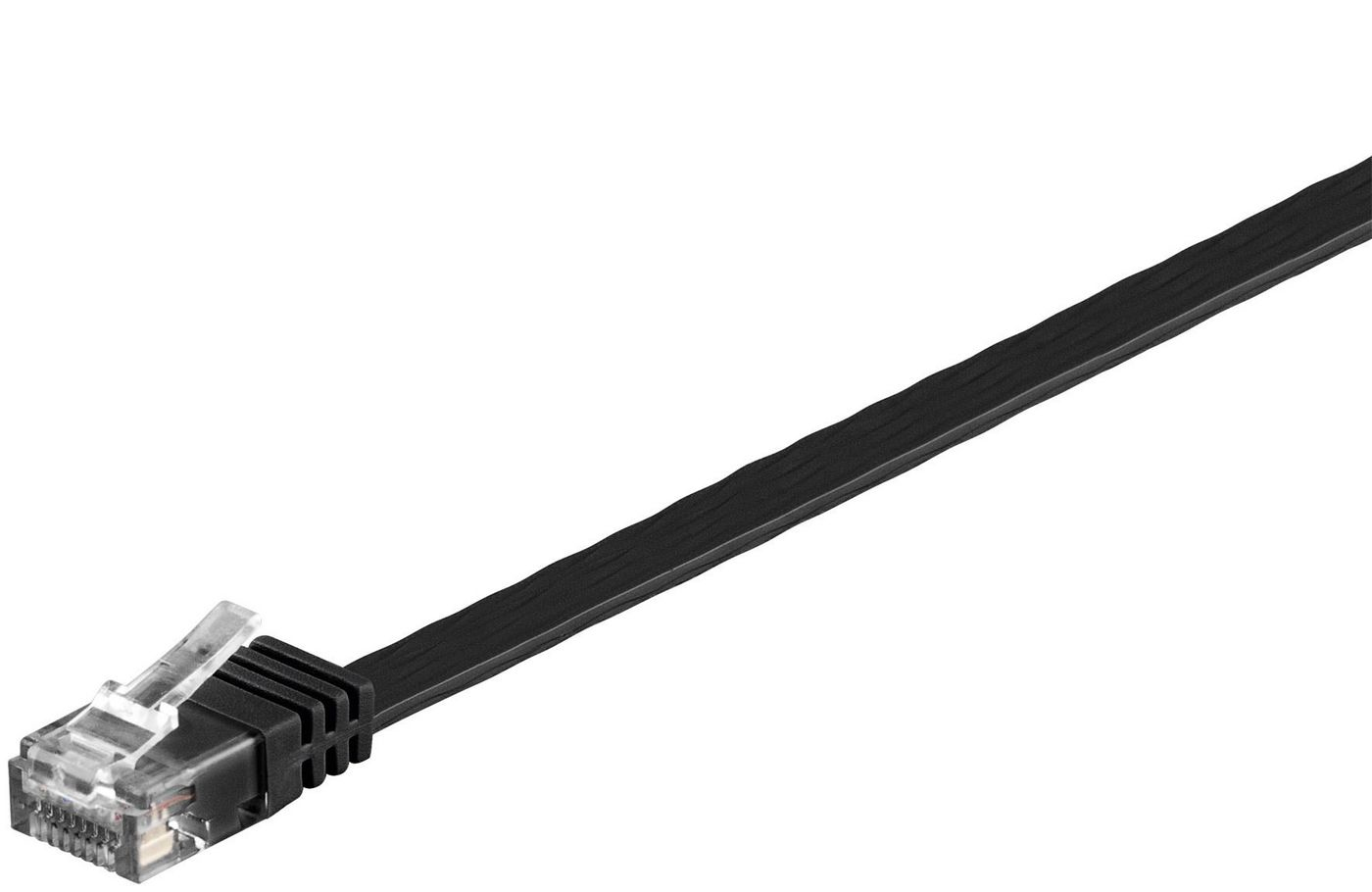 MicroConnect UltraFlat - Netzwerkkabel - RJ-45 (M) zu RJ-45 (M) - 10 m - UTP - CAT 6 - geschirmt, flach - Schwarz
