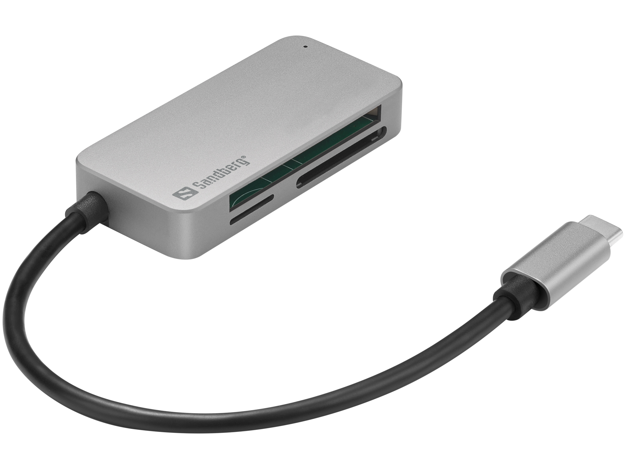 Sandberg USB-C Multi Card Reader Pro - Kartenleser (MMC, SD, xD, TransFlash, microSD, SDHC, SDXC, CFast Card) - USB-C