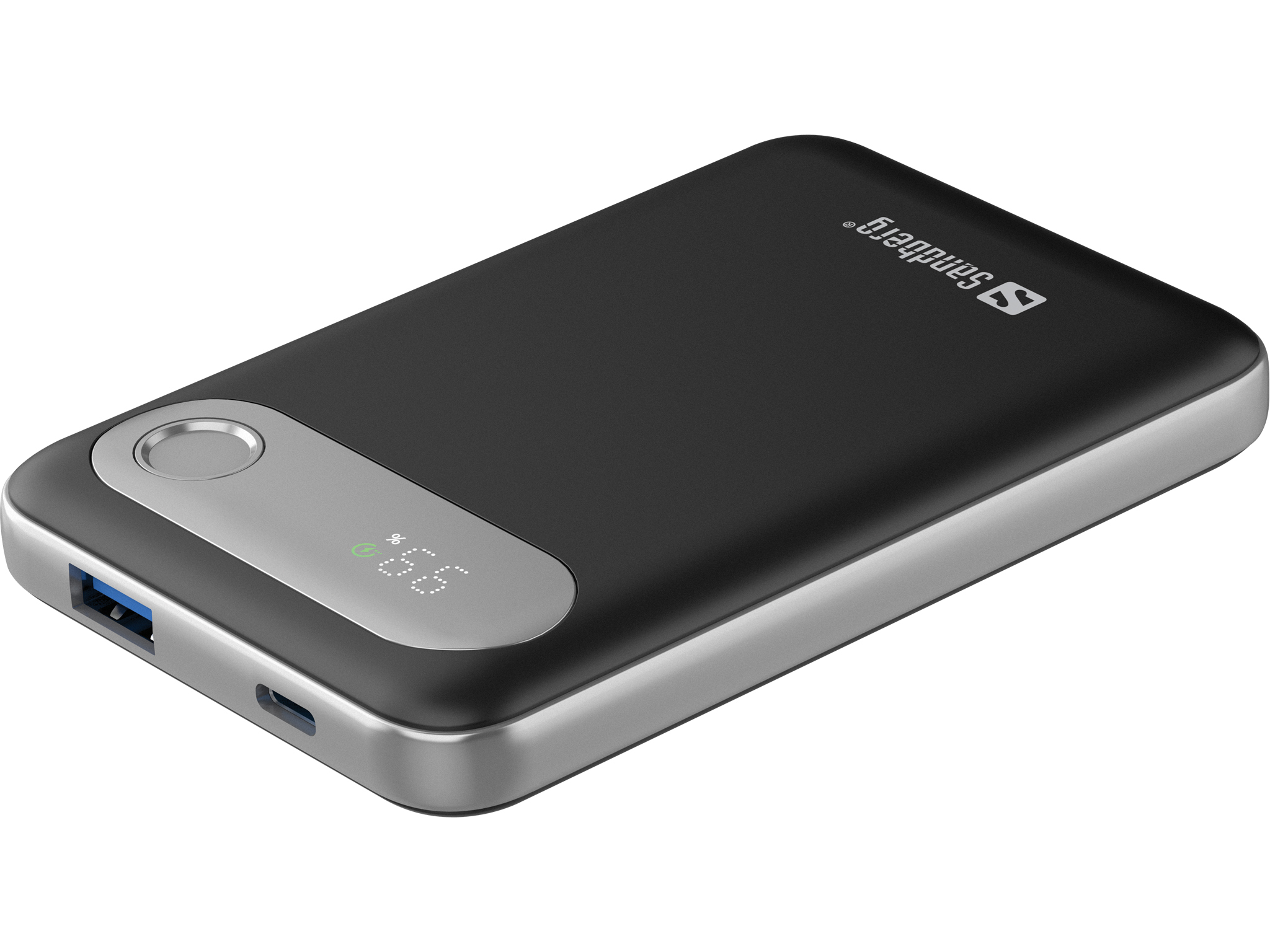 SANDBERG Travel - Powerbank - 10000 mAh - 38.5 Wh - 20 Watt - 4.5 A - PD - 2 Ausgabeanschlussstellen (USB, 24 pin USB-C) (421-16)