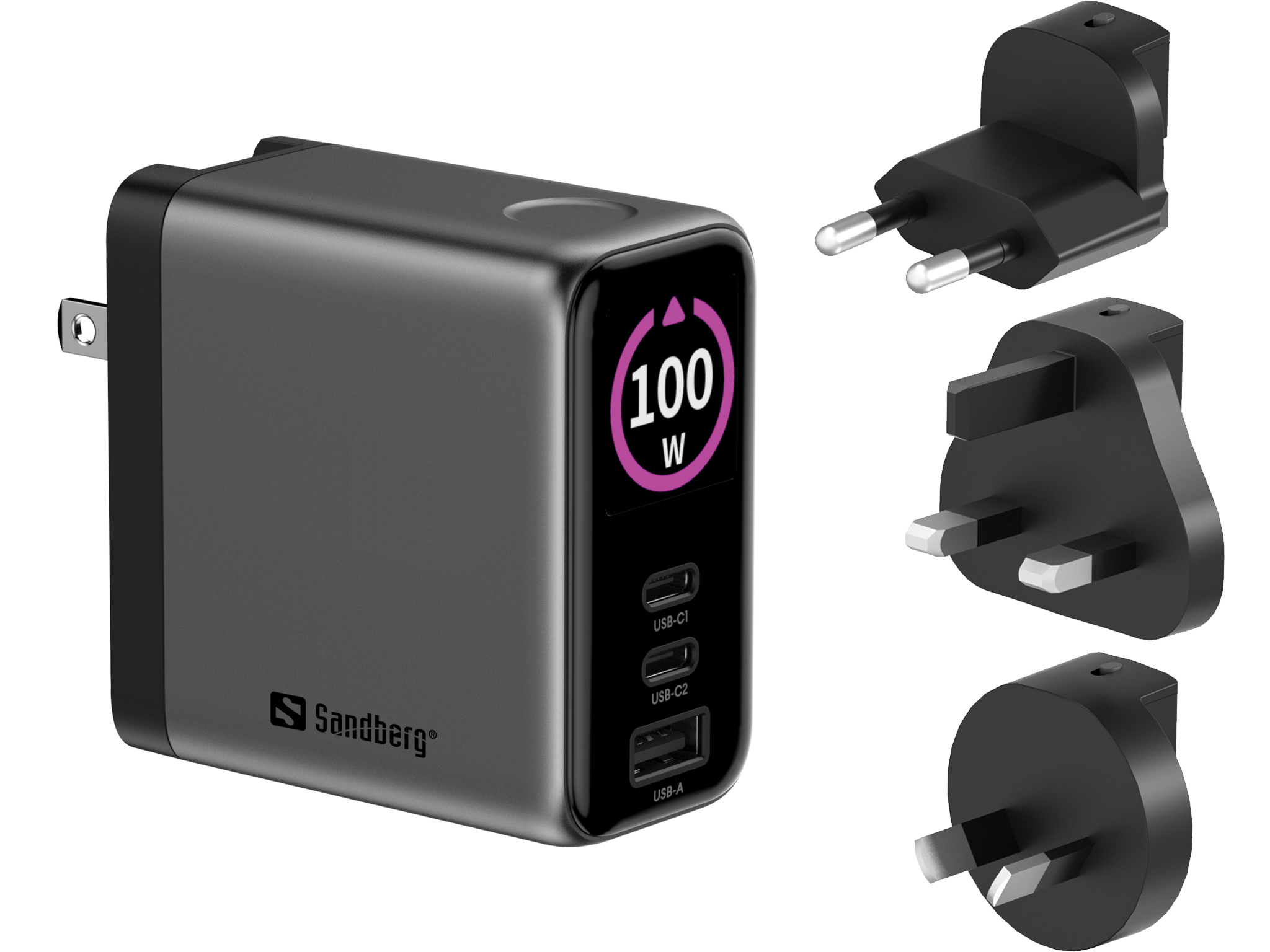 Sandberg Travel Charger PD100W Display (441-71)
