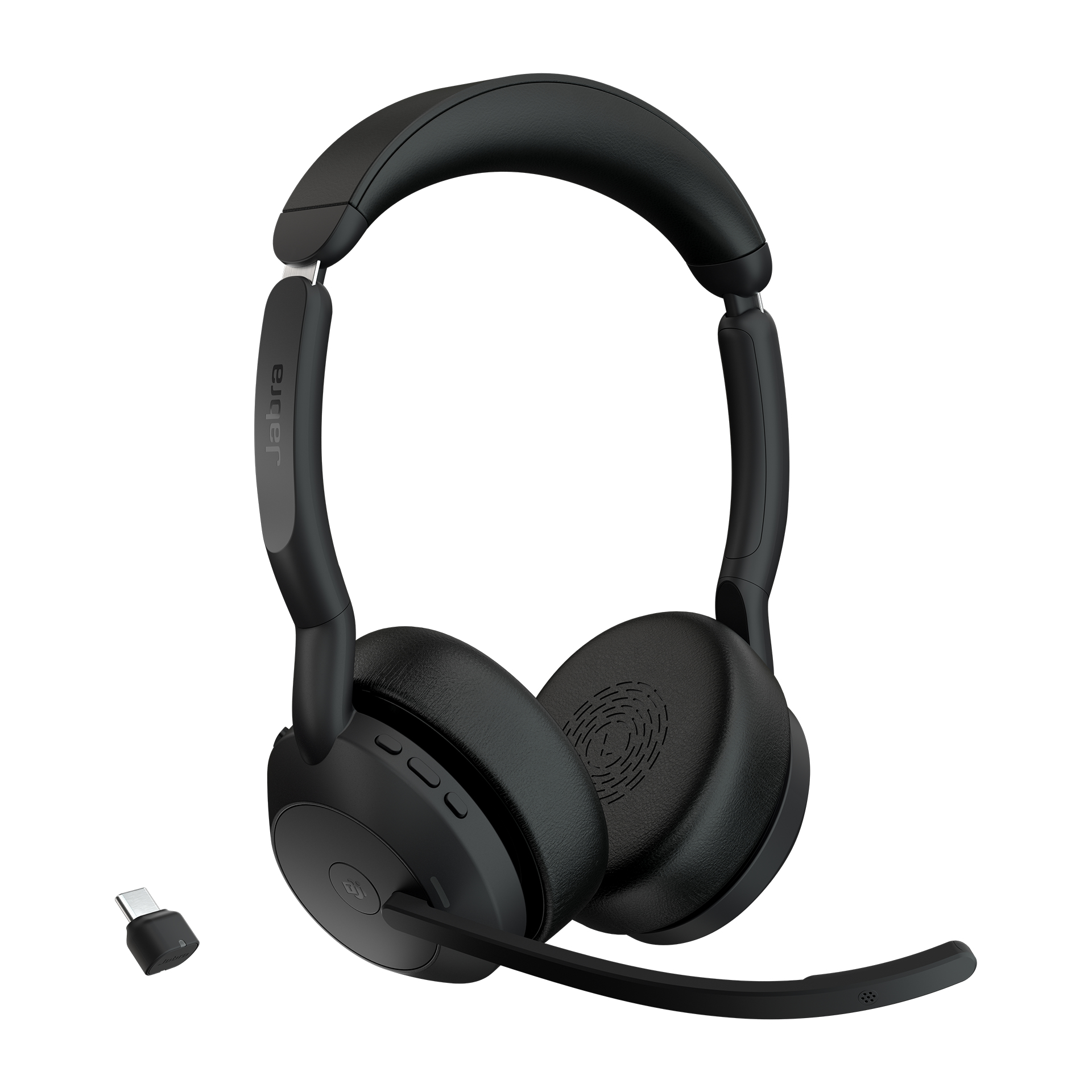 Headset Jabra Evolve2 55 link380c Stereo, Reichweite bis 30 m, bis 10 h, MS-Teams optimiert, schwarz