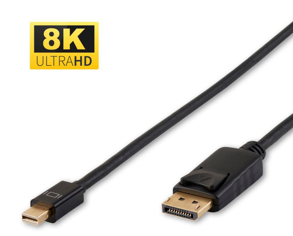 Microconnect DP-MMG-100MBV1.4 DisplayPort-Kabel 1 m Mini DisplayPort Schwarz (DP-MMG-100MBV1.4)