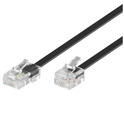MicroConnect - Telefonkabel - RJ-45 (M) zu RJ-11 (M) - 15 m - Schwarz