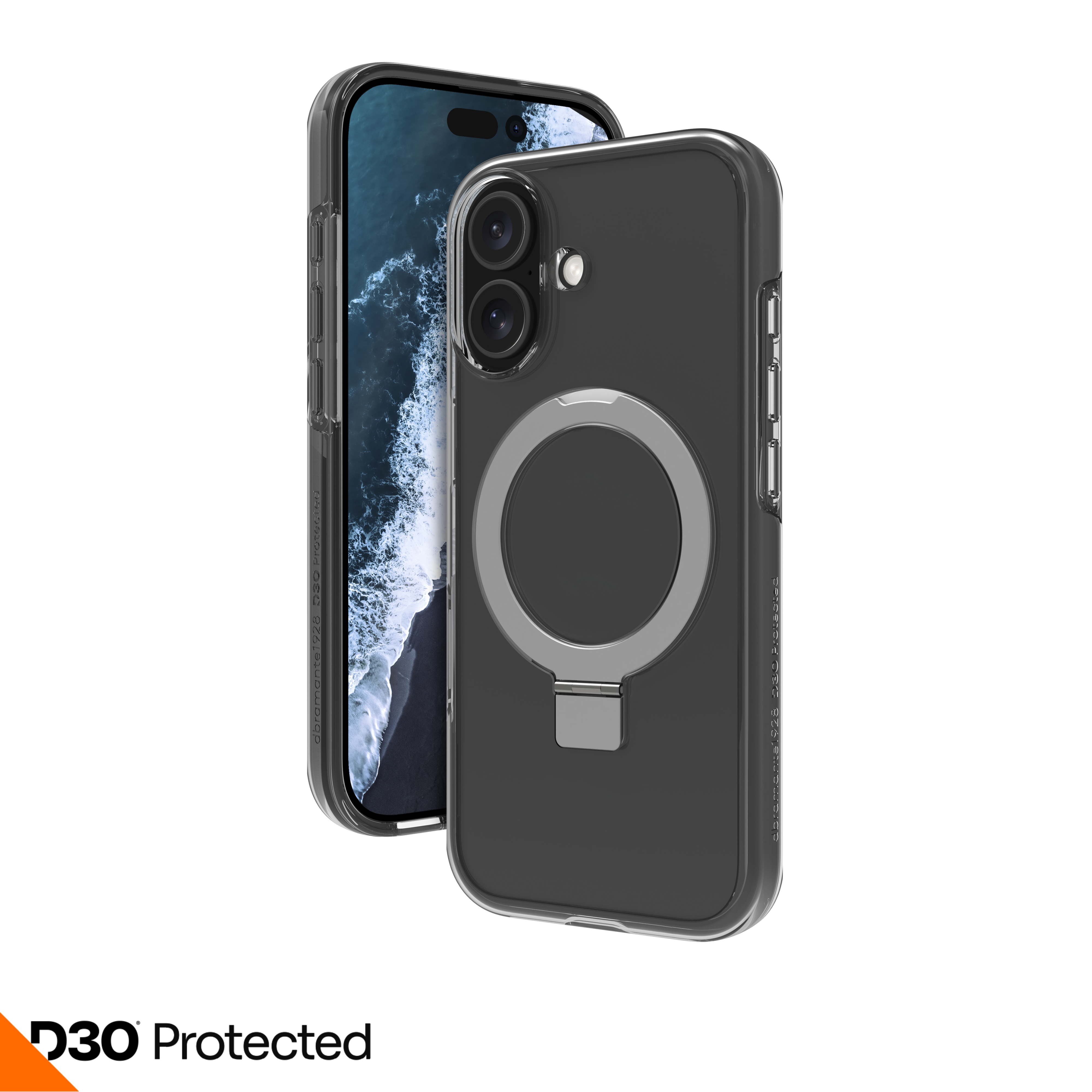 dbramante1928 Iceland Ultra - Hintere Abdeckung für Mobiltelefon - Ständer - MagSafe-Kompatibilität - D3O, Kunststoff - klar - für Apple iPhone 17 (IUK3CL006708)