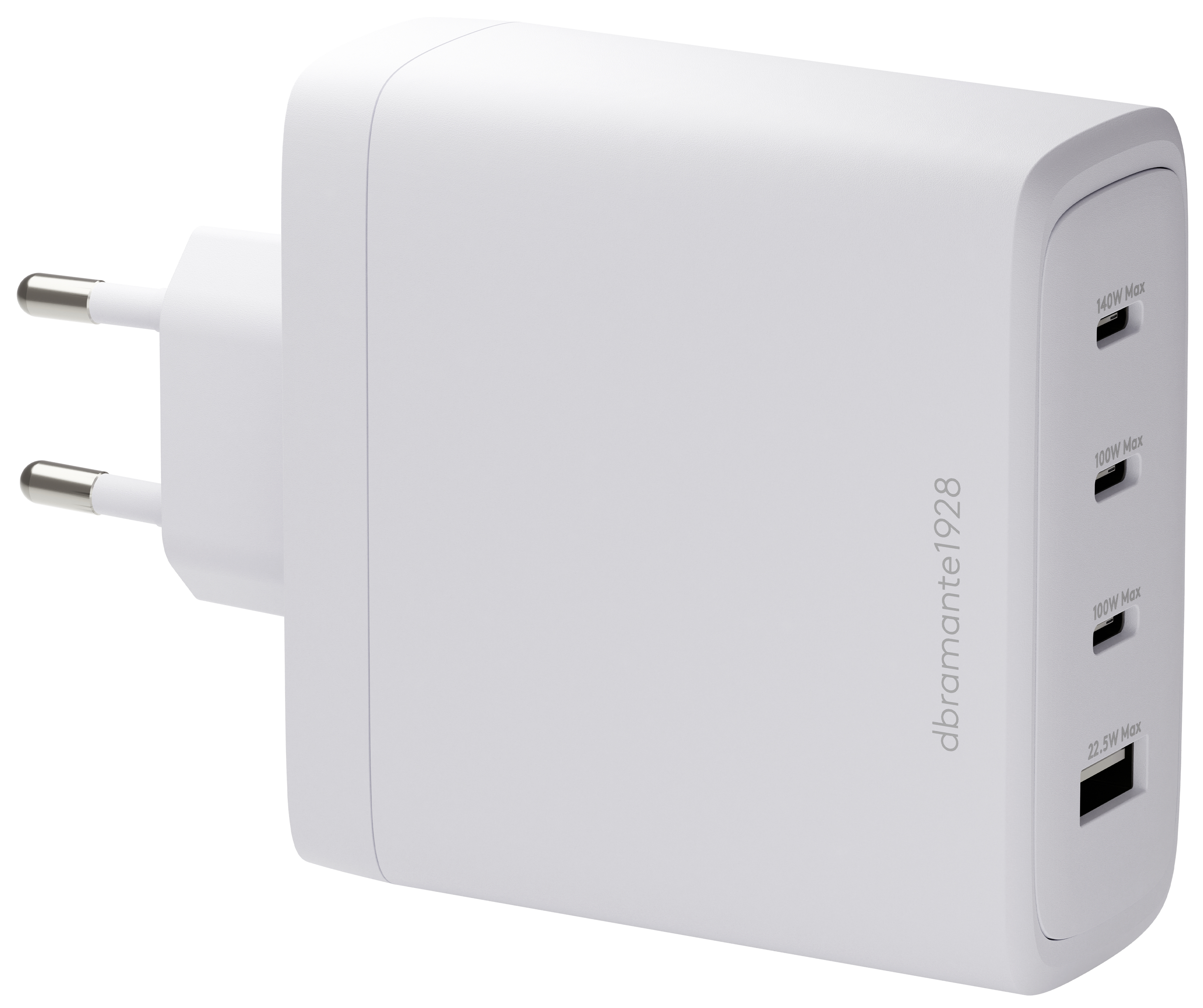 dbramante1928 re-charge - Netzteil - 140 Watt - 4 Ausgabeanschlussstellen (3 x USB-C, USB) - weiß (CI14EUBL7234)