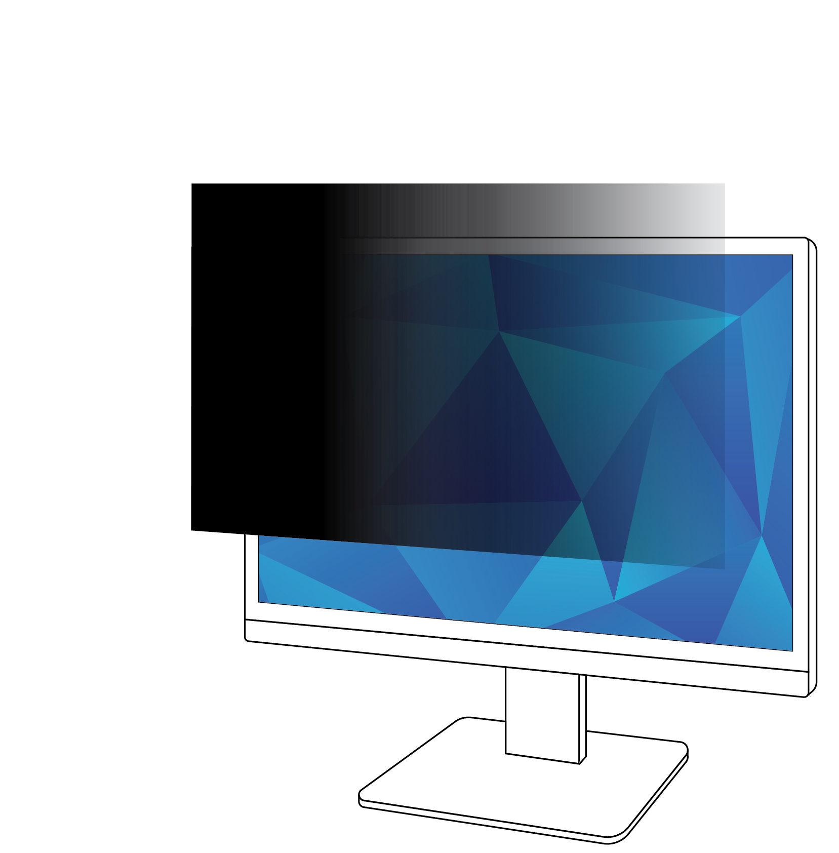 3M Blickschutzfilter for 63,50cm (25) Monitors 16:9 - Blickschutzfilter für Bildschirme - Breitbild: 63,5 cm (Breitbild: 63,50cm (25) ) - Schwarz