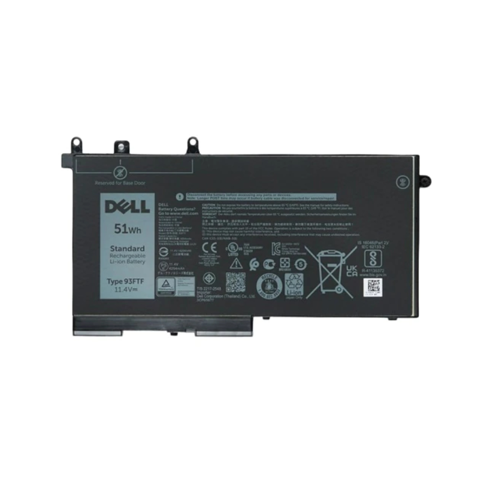 Dell - Laptop-Batterie - Lithium-Ionen - 4254 mAh - 51 Wh - für Latitude 5280, 5480, 5580 (93FTF)