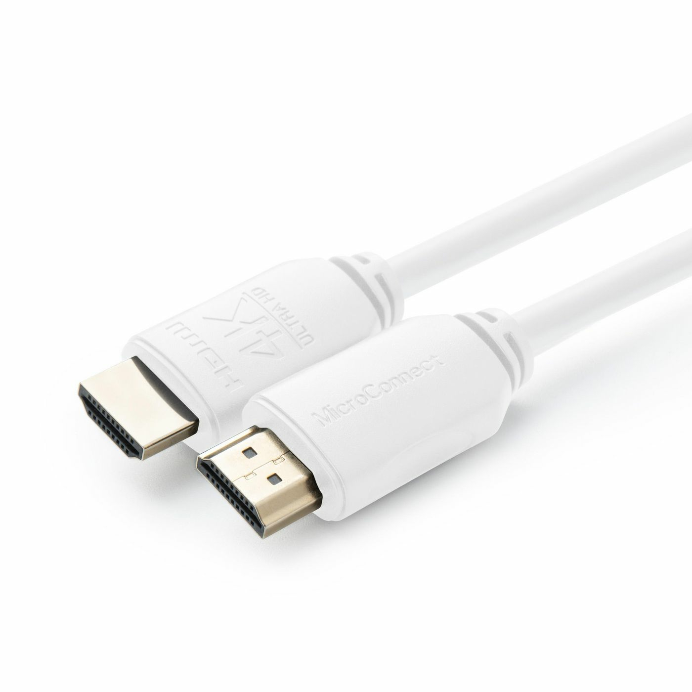 MicroConnect - Ultra High Speed - HDMI-Kabel mit Ethernet - HDMI männlich zu HDMI männlich - 7,5m - weiß - 4K Unterstützung (MC-HDM19197.5V2.0WH)