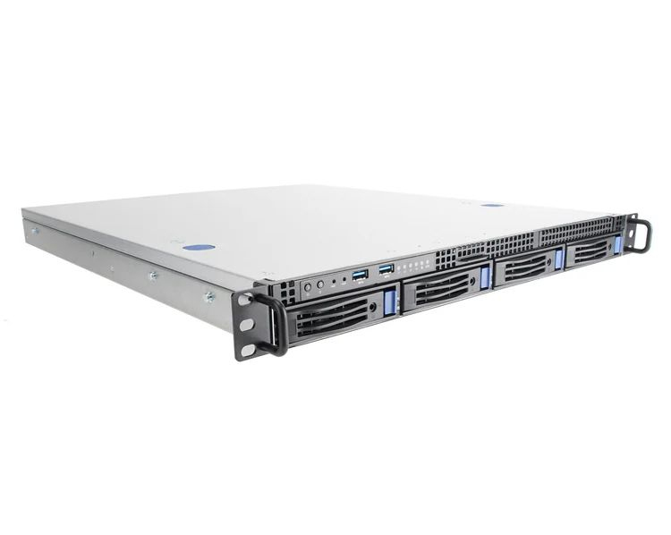 Ernitec 1U 4 Bay Server - Xeon 6357P, 2x1GbE, IPMI, TPM, 2x300W, Rails, WinServ 2025 STD (SR-1X54R-HW-WS)